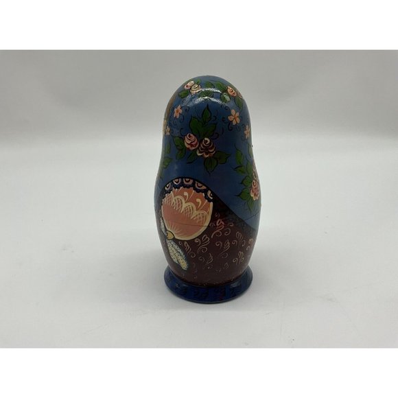 Russian Handpainted Wooden Nesting Dolls - Set of 5 - Tallest is 6" Dated 1992 - Picture 9 of 16